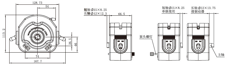 KZ25 快装型蠕动泵泵头-技术指标