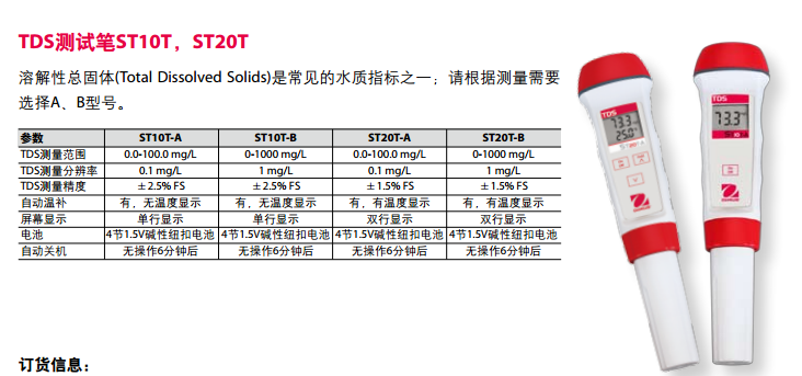 OHAUS奥豪斯TDS测试笔ST20T-B图1